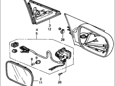 2003 Acura CL Mirror - 76200-S3M-A31ZN