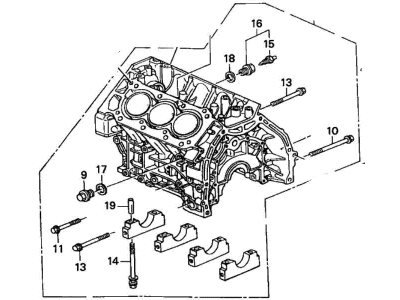 2003 Acura CL Engine Block - 11000-PGE-810