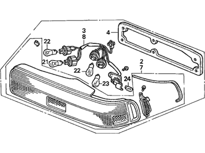 Acura 33550-SK7-A01 Taillight Assembly, Driver Side