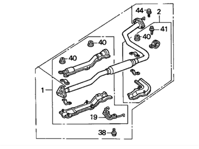 Acura Integra Exhaust Pipe - 18220-SK7-A31