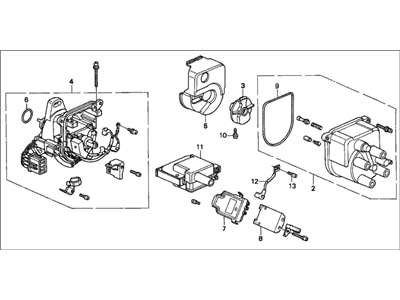 1992 Acura Integra Distributor - 30100-PR4-A12