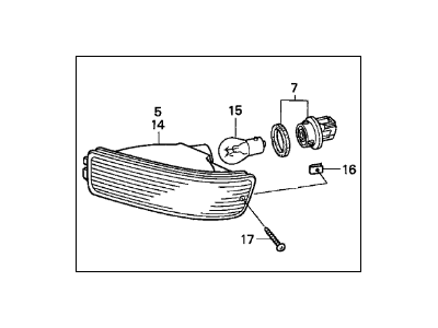 Acura 33300-SK7-A06 Light Assembly, Right Front Turn Signal