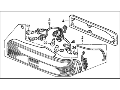 1993 Acura Integra Brake Light - 33500-SK7-A02