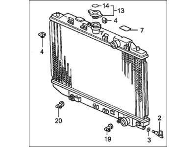 1993 Acura Integra Radiator - 19010-P61-A03