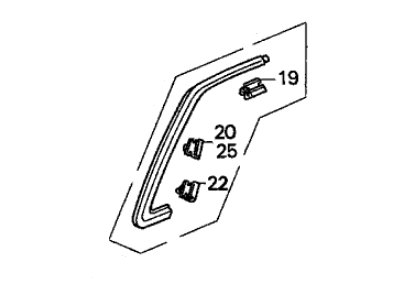 Acura 73820-SK7-023 Garnish, Right Rear Pillar