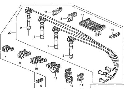 Acura 32722-PR4-A01 Wire, Ignition