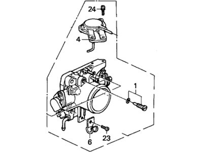 1990 Acura Integra Throttle Body - 16400-PR4-A51