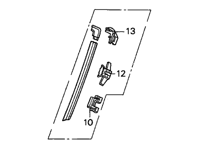 Acura 73160-SK7-003 Left Front Windshield Side Molding Assembly