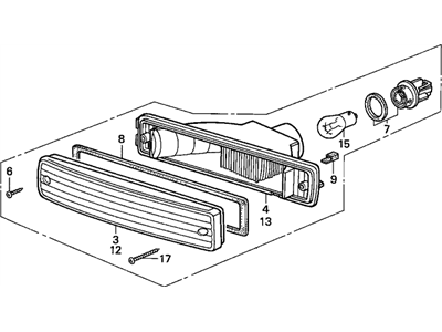 Acura 33350-SK7-A04 Light Assembly, Left Front Turn Signal