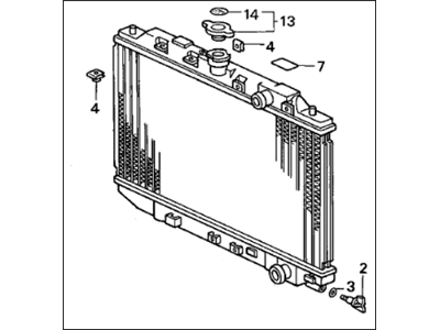 1990 Acura Integra Radiator - 19010-PR3-014