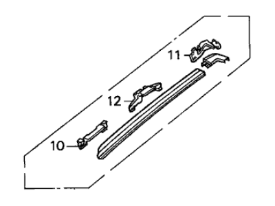 Acura 73150-SK7-003 Right Front Windshield Side Molding Assembly