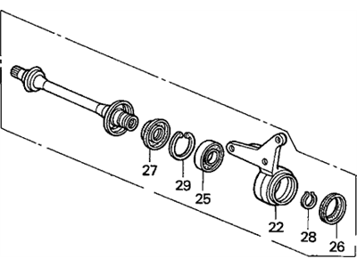 1992 Acura Integra Axle Shaft - 44500-SK7-N01