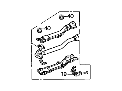 1993 Acura Integra Exhaust Pipe - 18210-SK7-A54