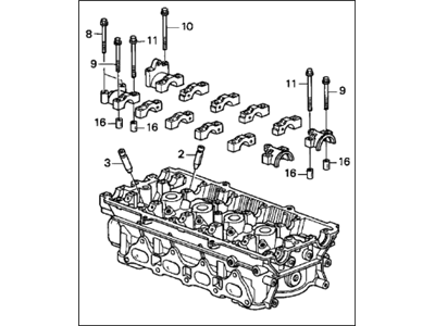 1991 Acura Integra Cylinder Head - 12100-PR4-A00