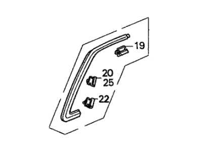 Acura 73870-SK7-023 Garnish, Left Rear Pillar