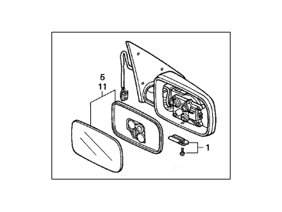 1993 Acura Integra Mirror - 76200-SK7-C01ZJ