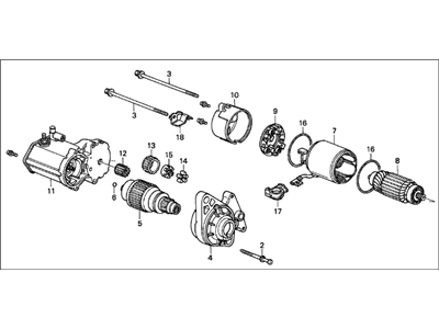 1991 Acura Integra Starter Motor - 31200-PR4-A01RM