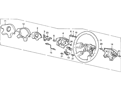 1992 Acura Integra Steering Wheel - 78510-SK8-003ZA