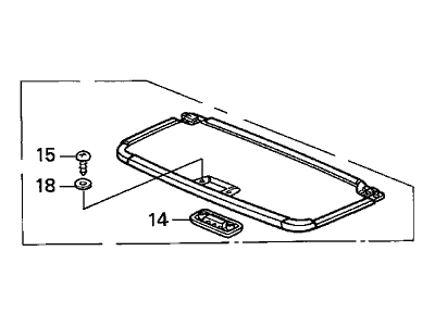 Acura 83210-SK7-A00ZB Sunshade Assembly (Lofty Blue)