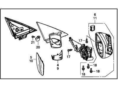 Acura ILX Mirror - 76258-TX6-A21
