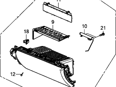 Acura 77500-TZ5-A03ZB Glove Box Assembly (Premium Black)