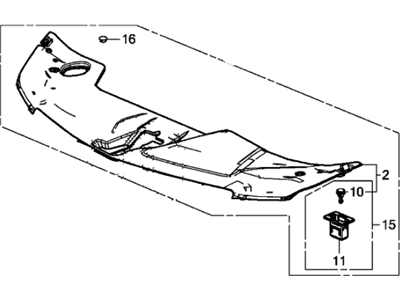 Acura 06740-TZ5-A00 Front Bulkhead Cover Kit