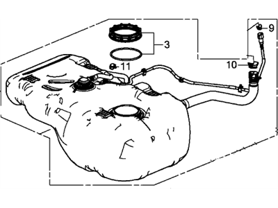 Acura MDX Fuel Tank - 17044-TRX-A00