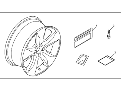 Acura 08W44-TZ5-200B Towing Spare Wheel (19X8) (Full Size)