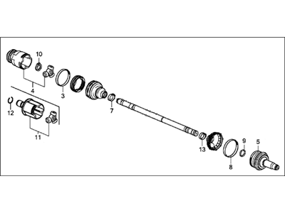 Acura 42311-TZ6-A12 Left Driver Shaft Assembly