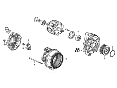 Acura Alternator - 06311-5J6-505RM