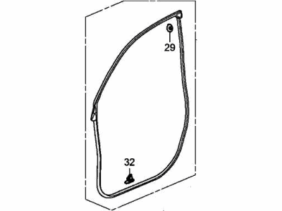 Acura 72310-TZ5-A01 Right Front Weatherstrip
