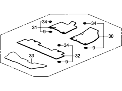 Acura 83600-TZ5-A20ZA Floor Mat Set (Premium Black)