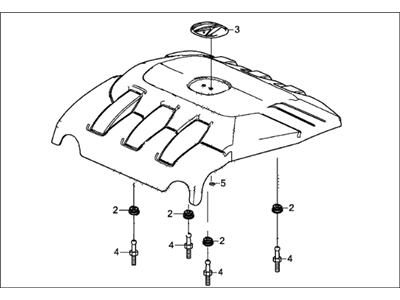 Acura MDX Engine Cover - 17121-5WS-A00