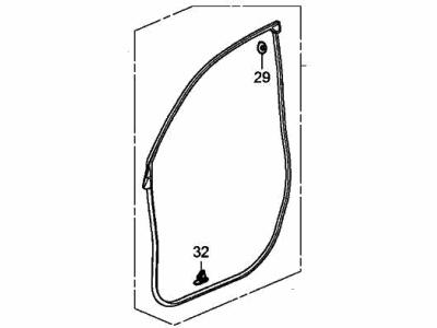 Acura 72350-TZ5-A01 Left Front Weatherstrip