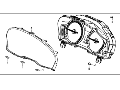 Acura 78100-TZ6-A41 Speedometer Instrument Cluster (Rewritable)