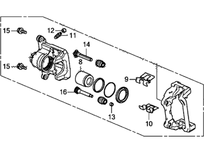 2015 Acura MDX Brake Caliper - 43019-TZ5-A00RMN