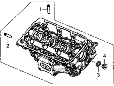 2014 Acura MDX Cylinder Head - 12300-R9P-810