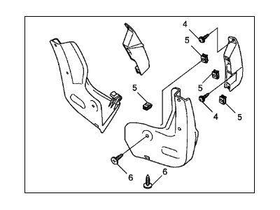 Acura 08P09-TZ5-200R1 Rear Driver Left Mud Flap Guard