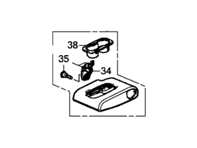 Acura 81780-TZ5-A01ZN Middle Seat Armrest (Type R) (Leather)