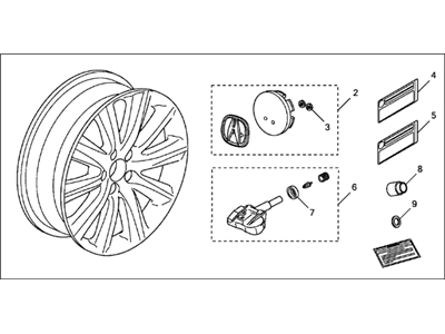 Acura 08W19-TZ5-201 19" Alloy Wheel