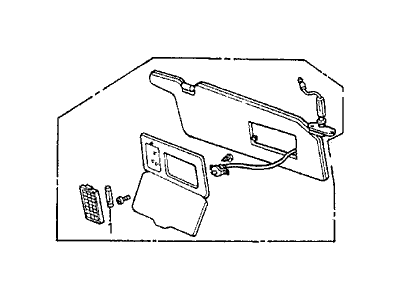 Acura 83230-SD4-671ZB Passenger Side Sunvisor Assembly (Lofty Blue)