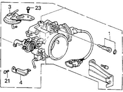 Acura 16400-PL2-671 Throttle Body Assembly (Gh01D)