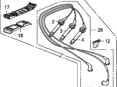 1989 Acura Legend Spark Plug Wire - 32720-PL2-661