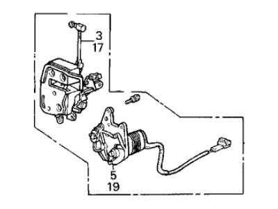 Acura 72660-SD4-A02 Left Rear Inside Handle Assembly