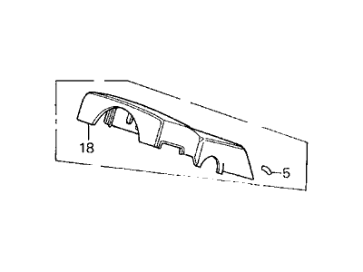 1990 Acura Legend Steering Column Cover - 77350-SD4-A84ZF