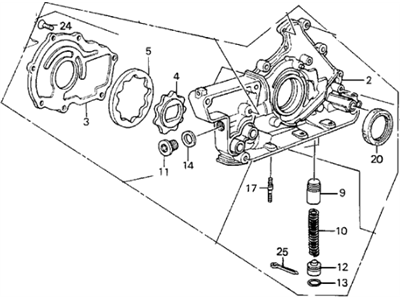 Acura Oil Pump Spring - 15232-PH7-013