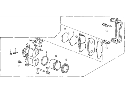 1987 Acura Legend Brake Caliper - 45230-SD4-670