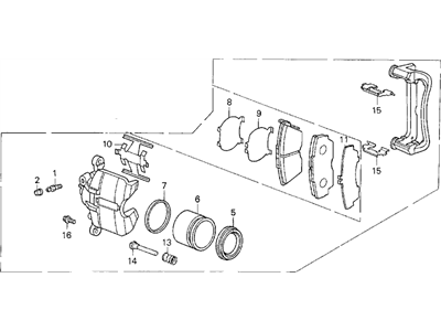 1988 Acura Legend Brake Caliper - 45230-SG0-G01