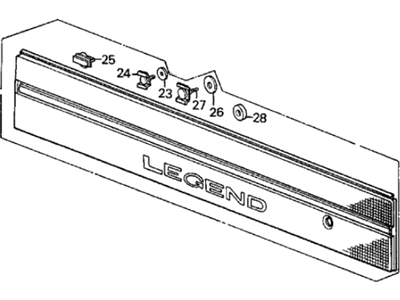 Acura 75520-SD4-043 Garnish Assembly, Rear Panel