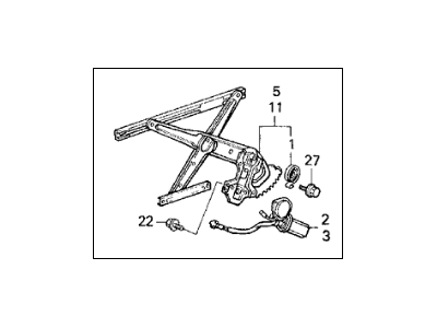 1987 Acura Legend Window Regulator - 72710-SD4-004